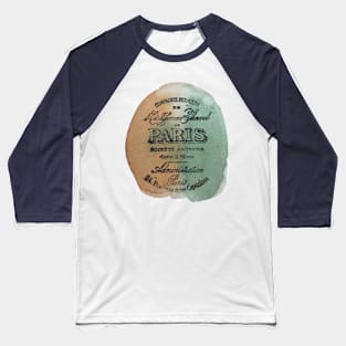 Watercolor Art Paris France Baseball T-Shirt